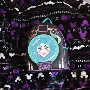 Loungefly Black Purple Teal Mystic Mirror Mini Backpack